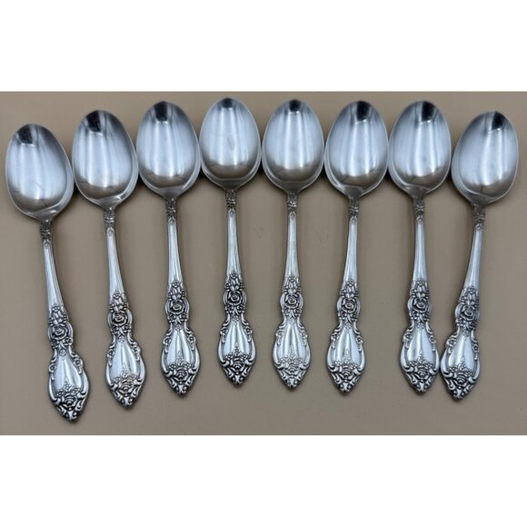 8 Oneida OCO WORDSWORTH Oval Soup Spoon Stainless Steel USA - Picture 1 of 4